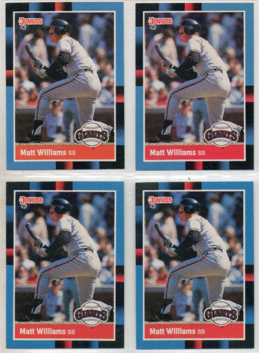 Matt Williams - 1988 Donruss #628 - Lot of (500) ROOKIEs (Giants)  cards value