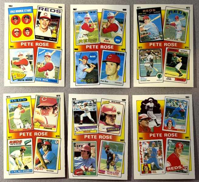 Pete Rose - 1986 Topps TIFFANY #2-7 'The Pete Rose Years' subset (6 cards)  cards value