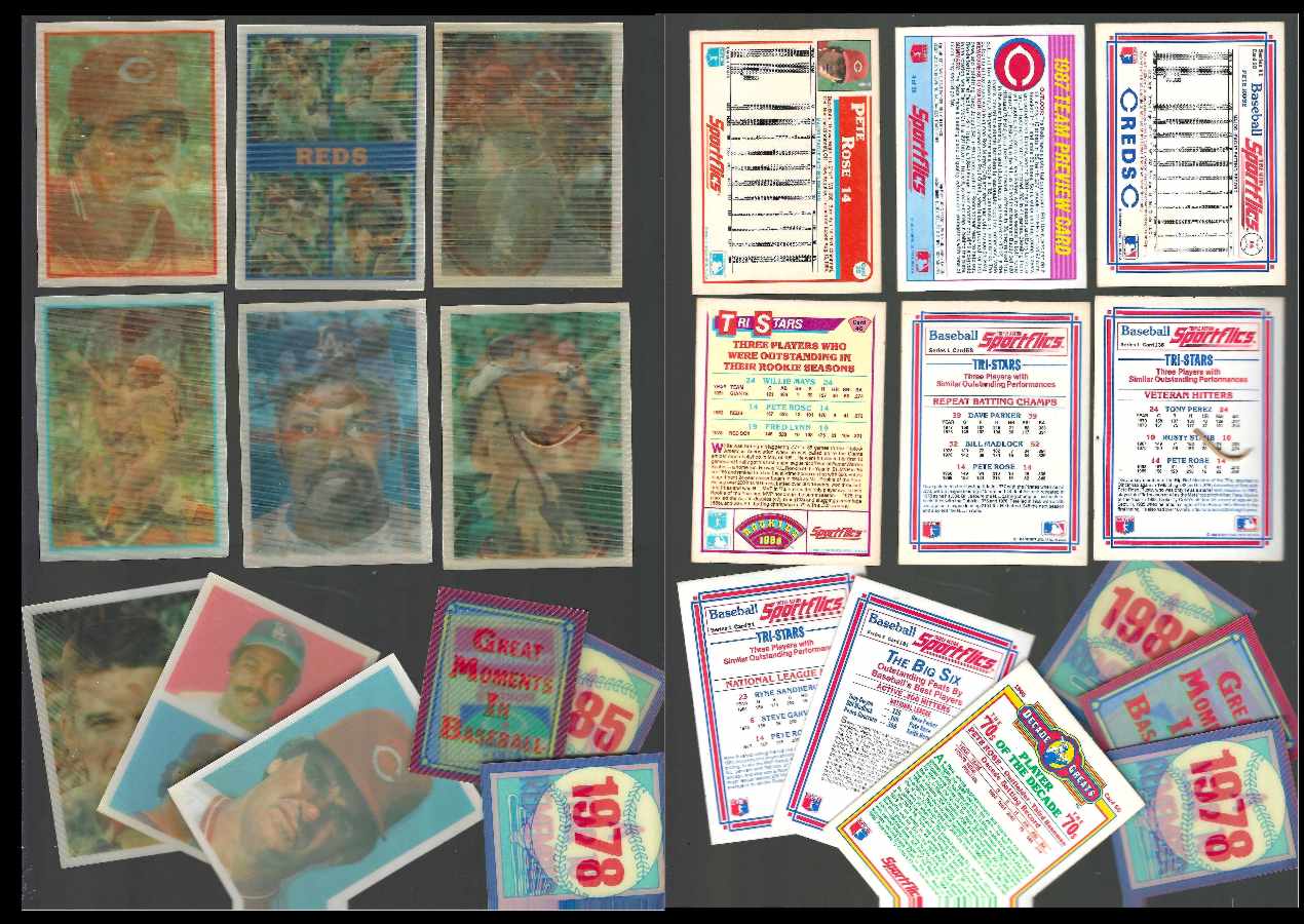 Pete Rose -  SPORTFLICS Collection - Lot of (12) different  cards value