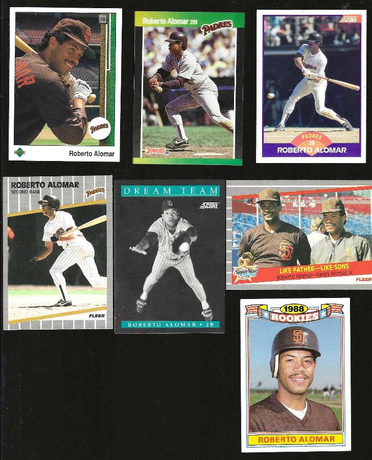 Roberto Alomar - 1989 Upper Deck #471 - Lot of (25) (Padres,2nd yr,HOF)  cards value