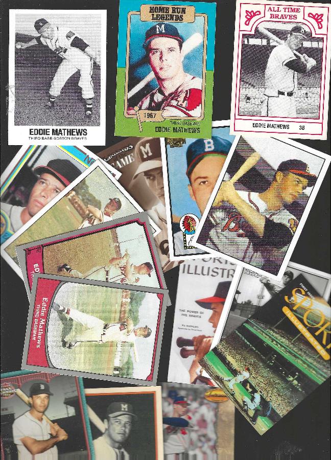 Eddie Mathews - Lot of (17) different (Braves)  cards value