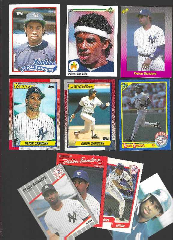Deion Sanders -  1989/1990 ROOKIES - Lot of (10) different  cards value