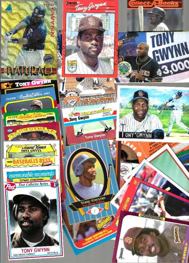 Tony Gwynn  - ODDBALL COLLECTION - (1985-2000) - Lot of (37) different  cards value