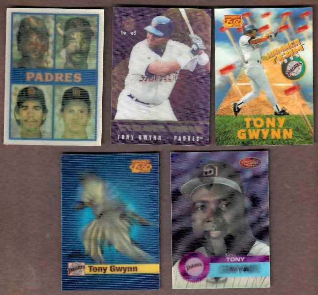 Tony Gwynn - 1987-1996 Sportflics/UC3 - Lot (5) INSERTS  cards value