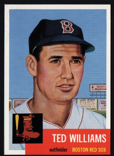 Ted Williams - 1953 Topps retro card (from 1984 Baseball Card Magazine)  cards value