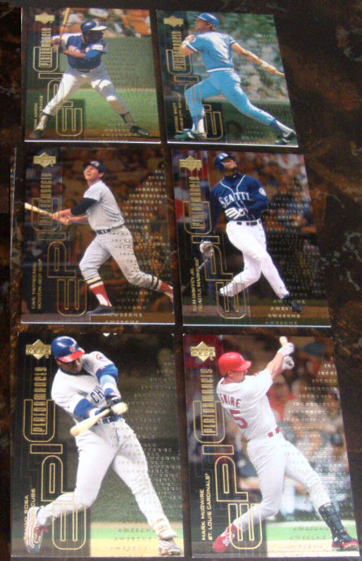 2000 Upper Deck - EPIC PERFORMANCES - COMPLETE INSERT SET (10 cards)  cards value