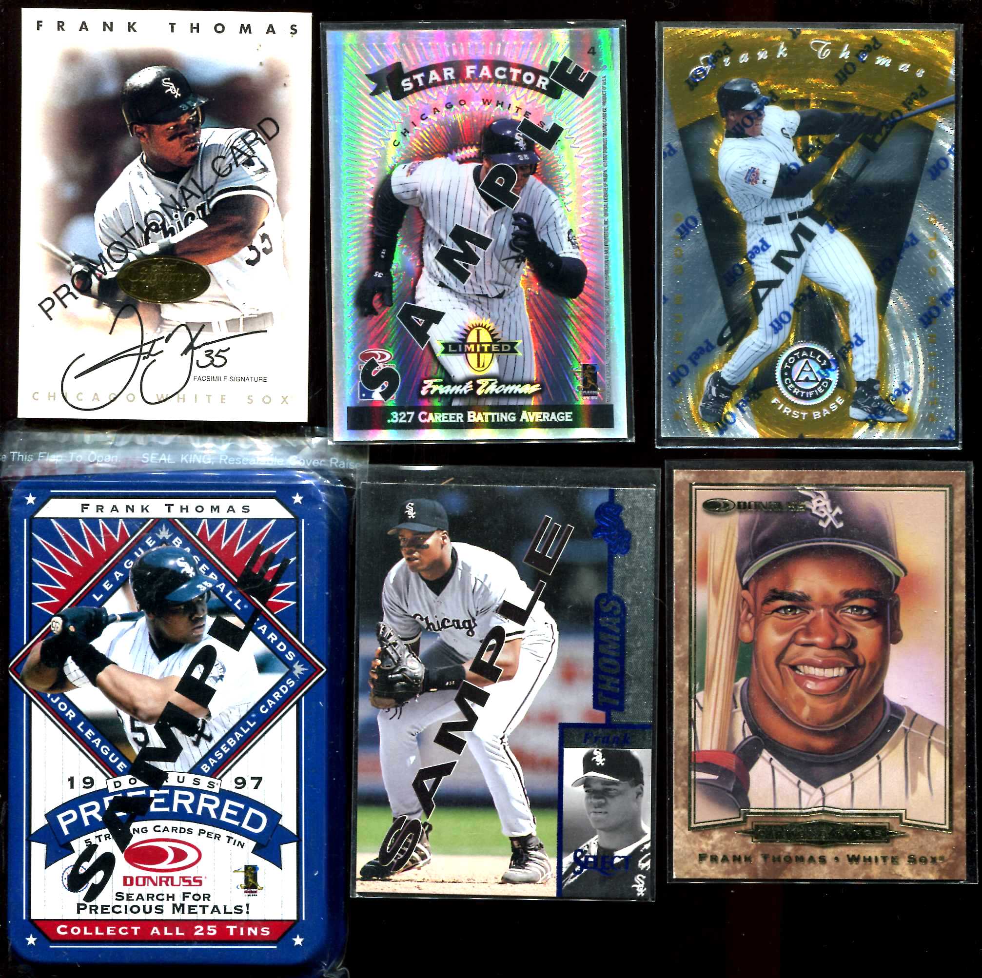 Frank Thomas -  1997 Pinnacle Totally Certified PROMO/SAMPLE #41 GOLD  cards value