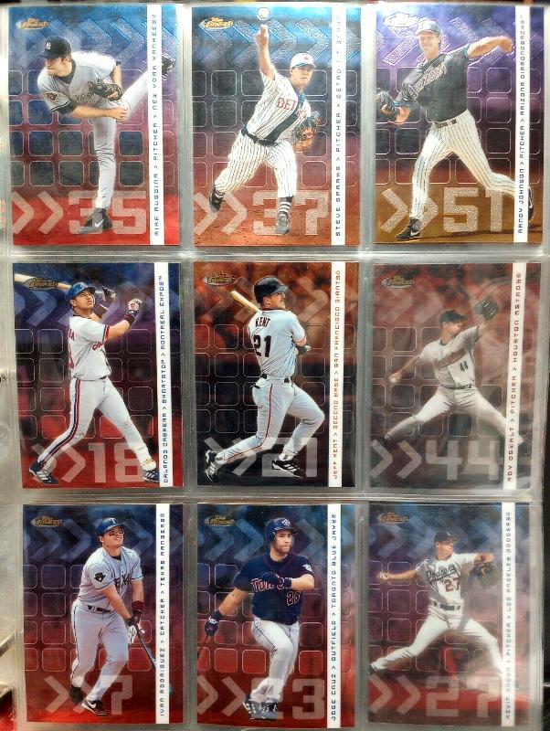 2002 Topps FINEST - COMPLETE base SET (#1-100) (no short prints)  cards value