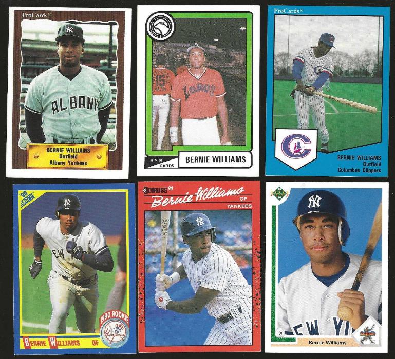 Bernie Williams - 1990 Donruss #689 ROOKIE - Lot of (10) (Yankees)  cards value