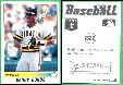 PIRATES - 1990 Panini STICKERS - Complete TEAM SET (13 w/Barry Bonds)