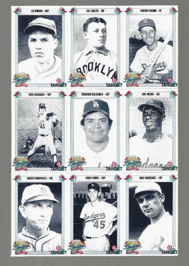 Fernando Valenzuela - 1990 TARGET - Center of 9-Card PANEL !!!  cards value