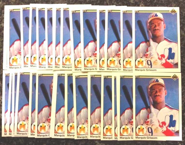 Marquis Grissom - 1990 Upper Deck #9 ROOKIE - Lot of (75) (Expos)  cards value