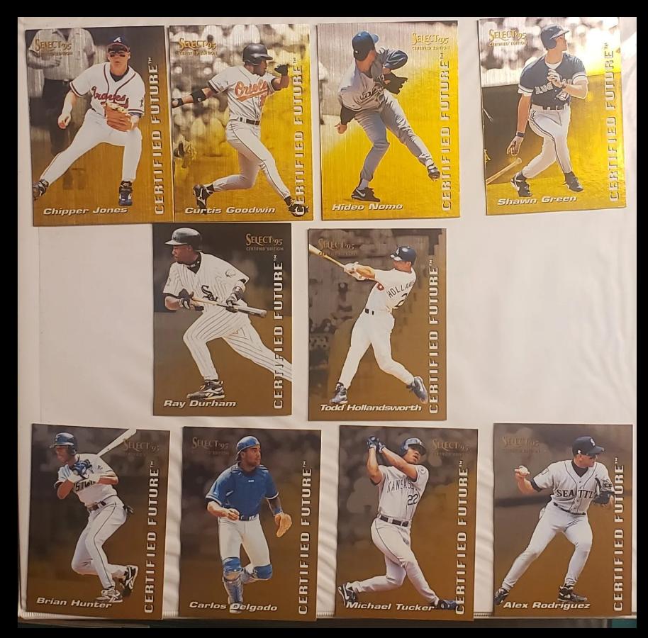 1995 Select Certified - CERTIFIED FUTURE - Complete 10-card Insert Set  cards value