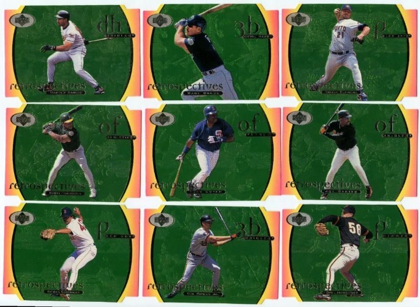1998 Upper Deck - RETROSPECTIVES - Complete Insert Set (30 cards)  cards value