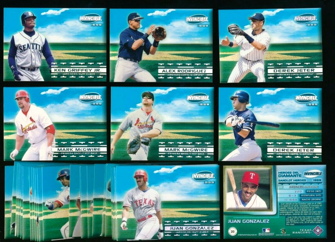 1999 Pacific Invincible - SANDLOT HEROES - Complete Insert Set (40 cards)  cards value