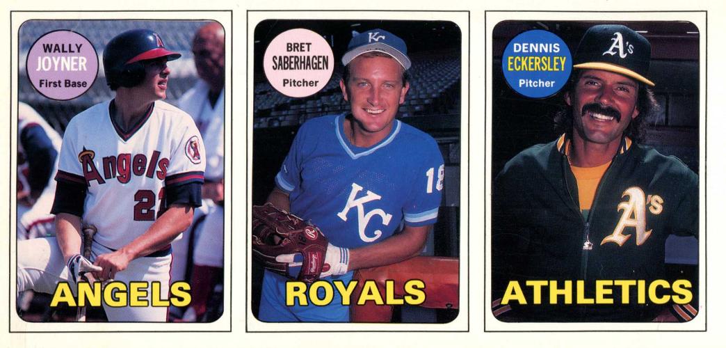 1990 BCM - Dennis Eckersley 1969 Topps 3-Card panel - Lot of (25) panels  cards value