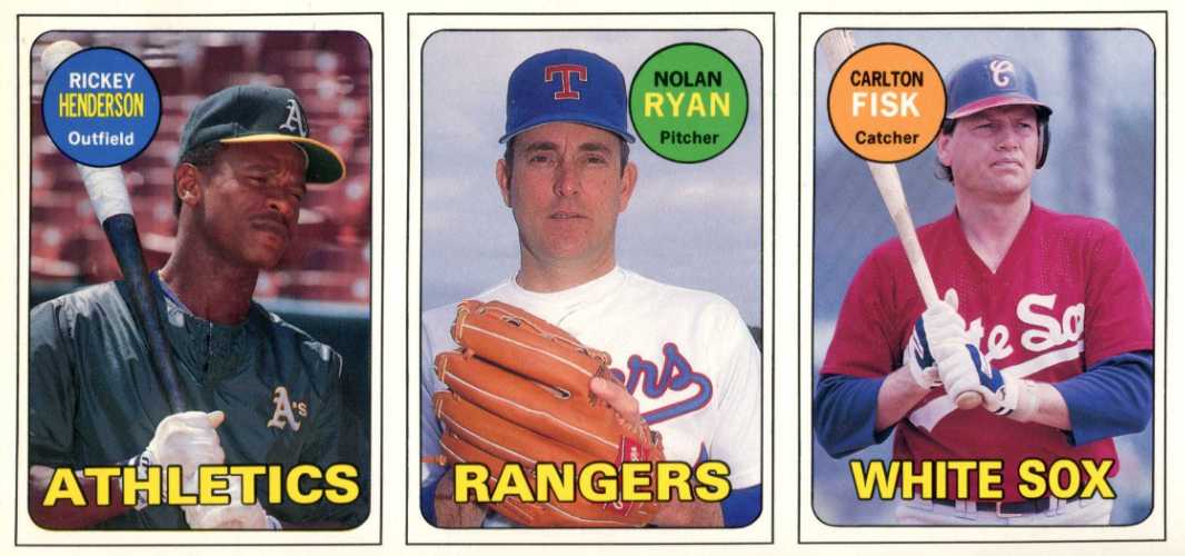 1990 BCM - Nolan Ryan 1969 Topps 3-Card panel - Lot of (25) panels  cards value