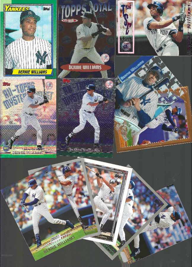 Bernie Williams -  TOPPS Collection - (1990-2002) - Lot of (12) different  cards value