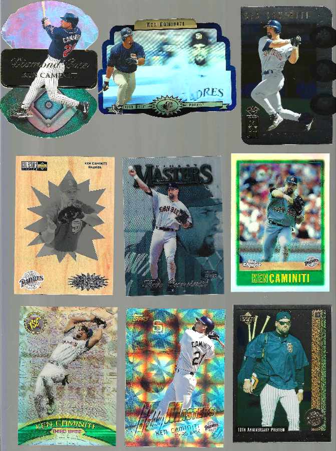 Ken Caminiti -  Lot of (9) Premium Inserts (Padres)  cards value