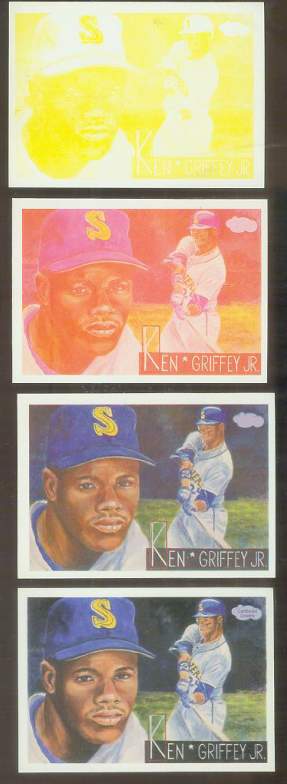 PROOF: Ken Griffey - 1991 Cardboard Dreams - Progressive Colors - Set of 4  cards value