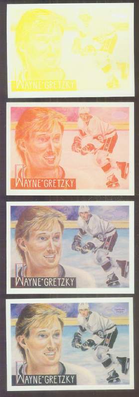 PROOF: Wayne Gretzky- 1991 Cardboard Dreams-Progressive Colors - Set of 4  cards value