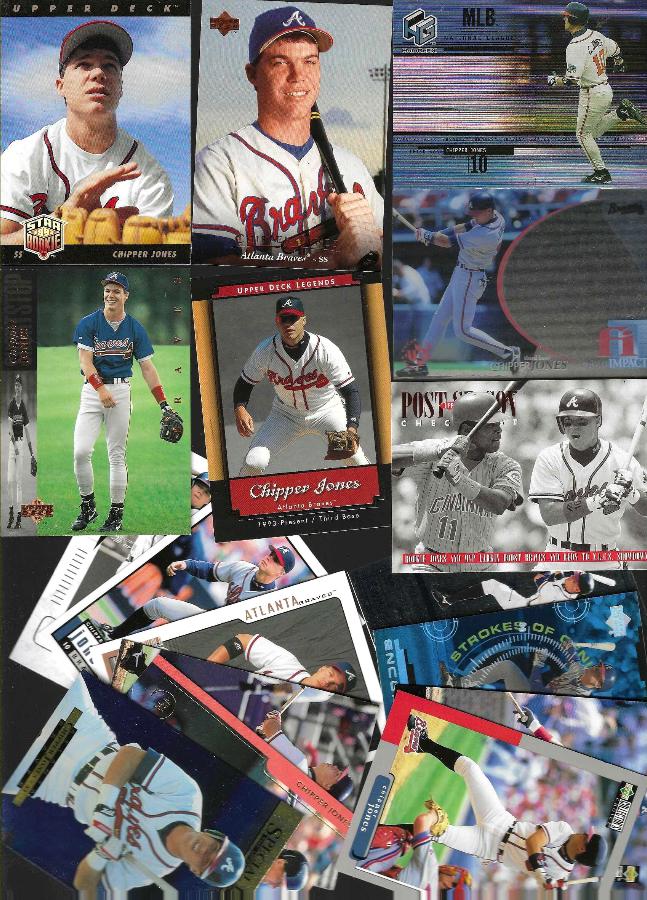 Chipper Jones -  UPPER DECK COLLECTION - (1993-2001) - Lot (17) different  cards value