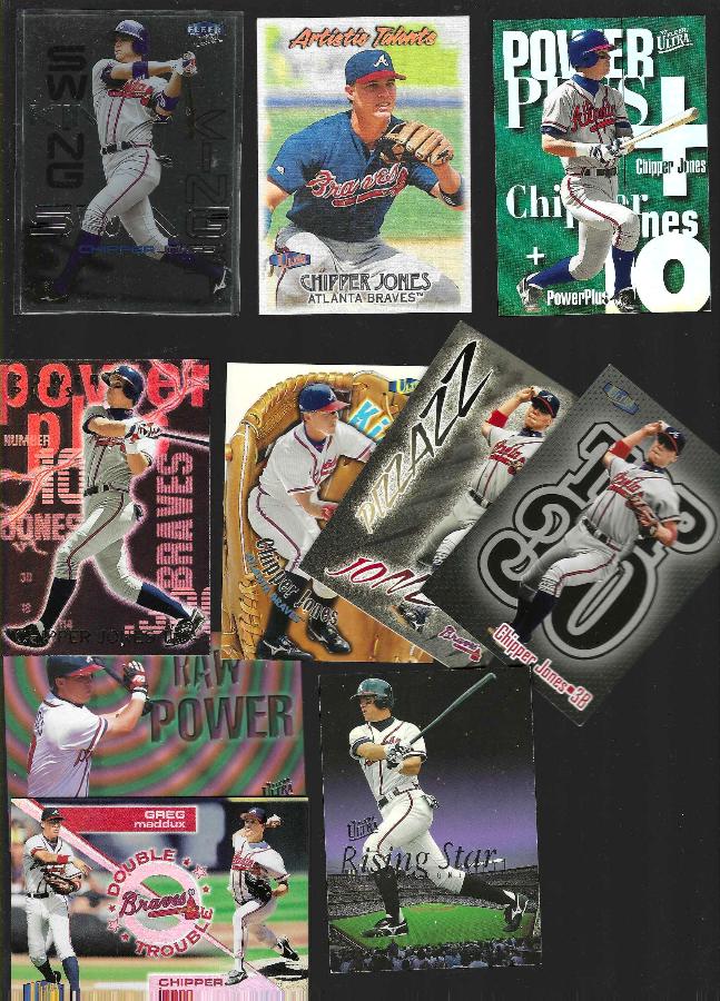 Chipper Jones -  FLEER ULTRA COLLECTION - (1996-2000) - Lot of (10) Inserts  cards value