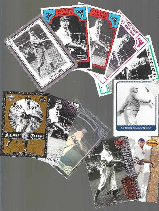 Cy Young - Lot of (11) Different 1980's thru 2007 Retro cards  cards value