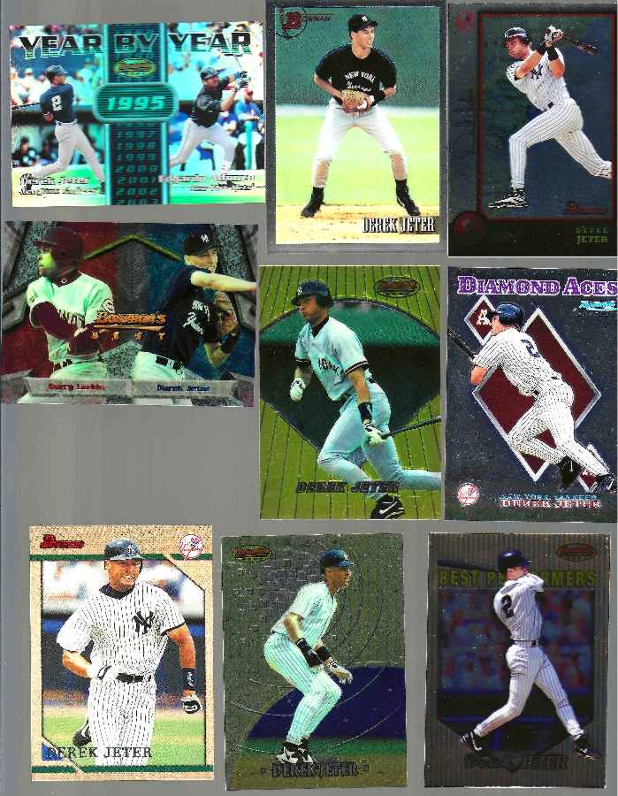 Derek Jeter  - BOWMAN Collection - (1994-1999) - Lot of (9) different  cards value