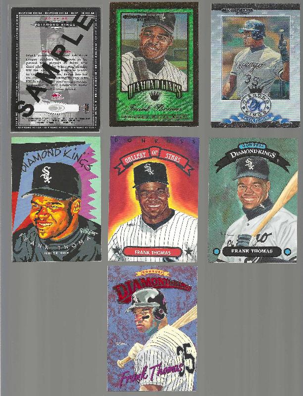 Frank Thomas -  Donruss DIAMOND KINGS - Lot of (7) different !!!  cards value