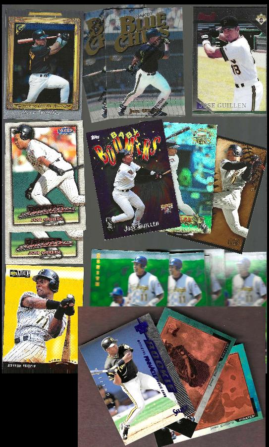 Jose Guillen - Lot of (28) - ALL ROOKIES & Inserts (Pirates)  cards value
