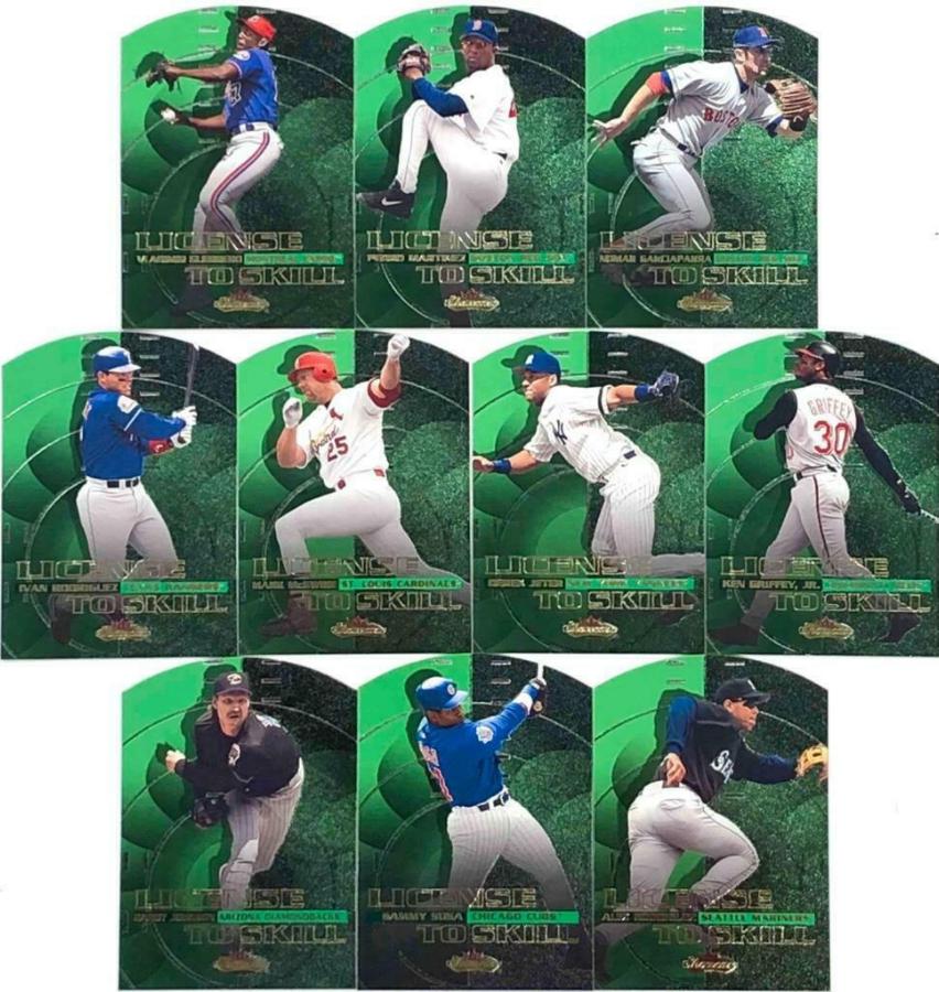 2000 Fleer Showcase - LICENSE to SKILL-Complete 10-card DIE-CUT Insert Set  cards value