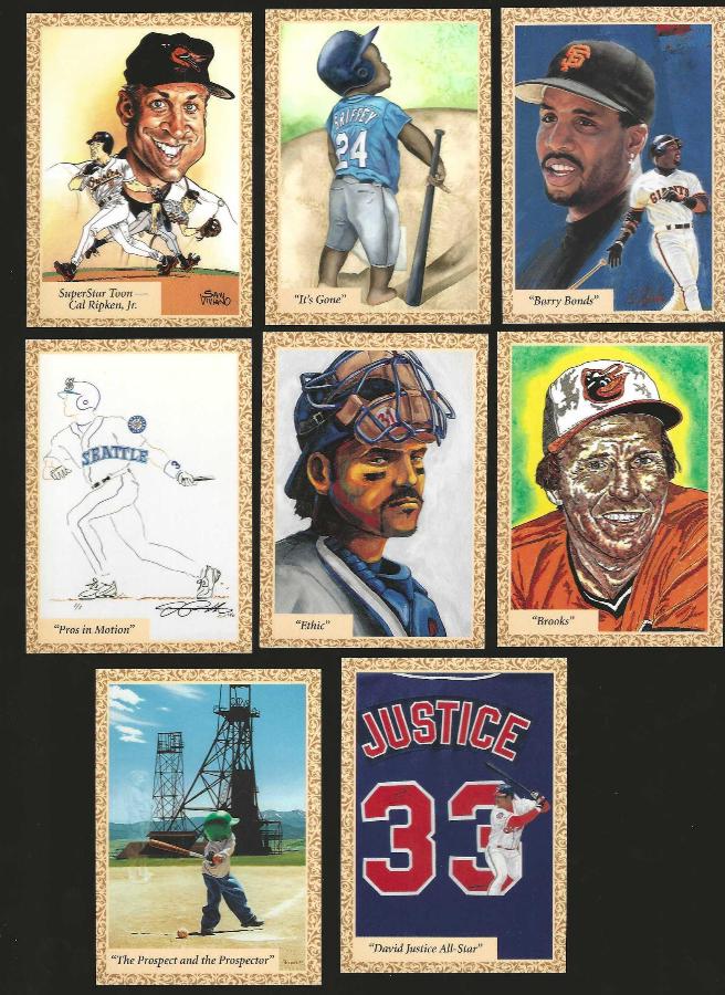 1998 Sports Illustrated - ARTIST of the GAME - Complete 8-card Insert Set  cards value