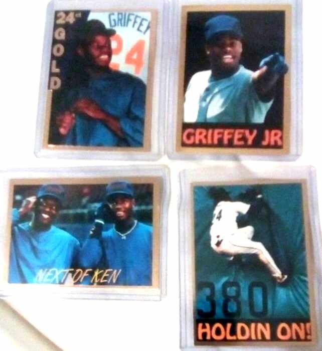 Ken Griffey Jr -  1991 Alrak 24kt GOLD 'Griffey Gazette' - Lot of (10) sets  cards value
