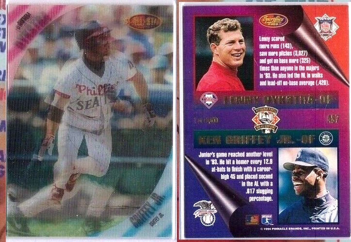 Ken Griffey Jr - 1994 Sportflics FanFest All-Stars #AS7 w/Lenny Dykstra  cards value