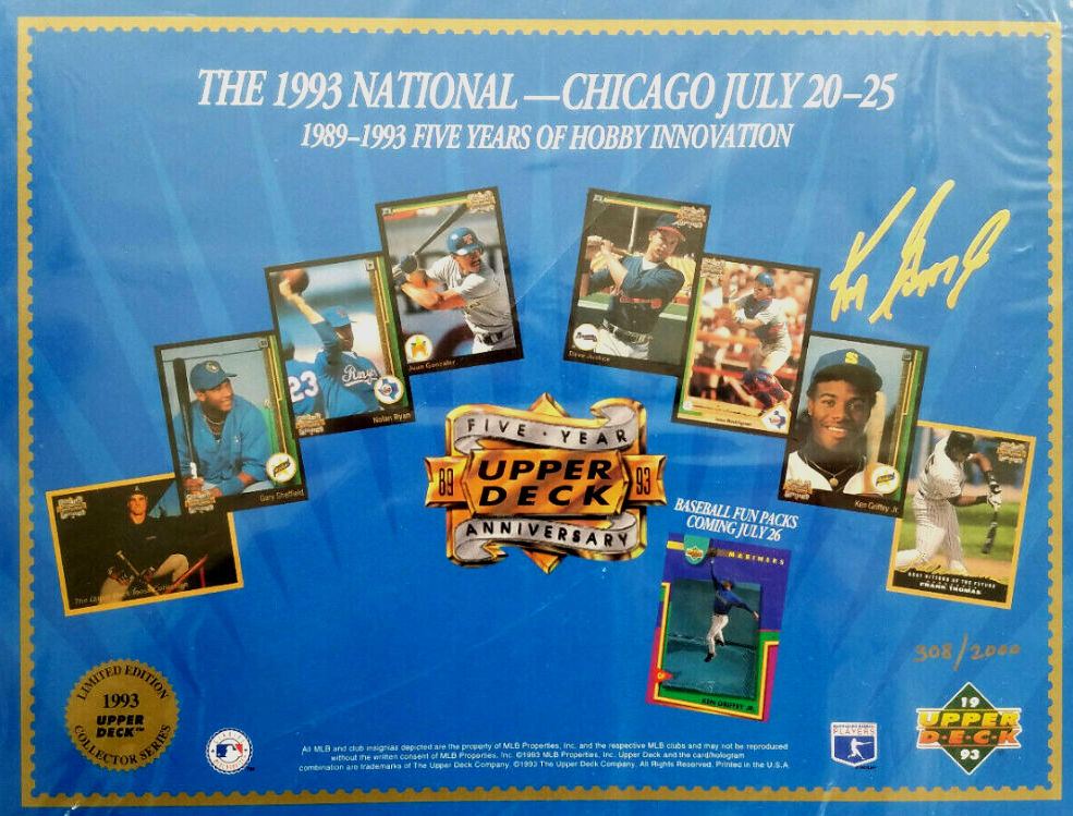 Ken Griffey Jr  - 1993 Upper Deck - 8.5x11 National Conv. Commemorativ  cards value