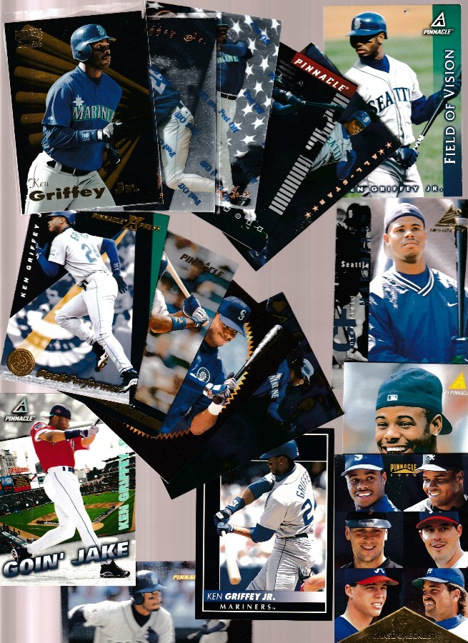 Ken Griffey Jr -   Pinnacle (1992-1998) - Lot of (16) different  cards value