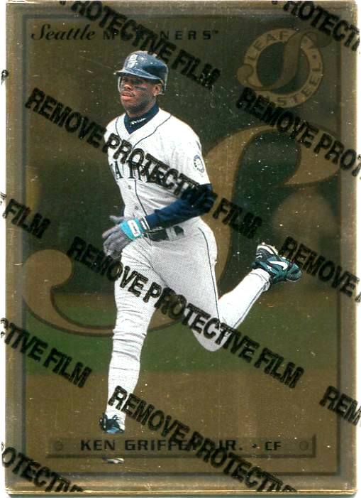 Ken Griffey Jr -  1996 Leaf Steel GOLD PROMO #52 (Mariners)  cards value