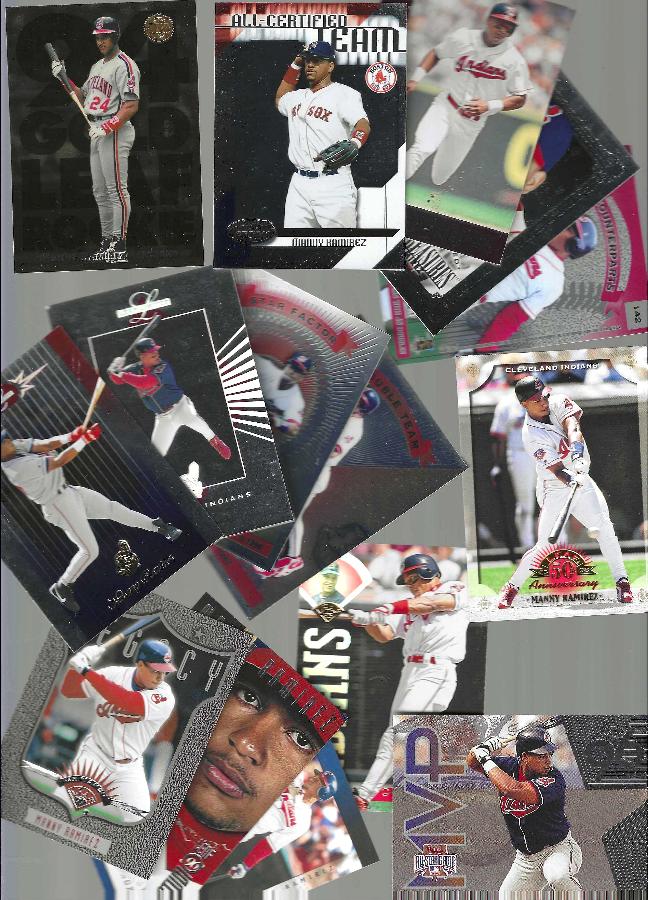 Manny Ramirez -  LEAF (1994-2002) - Lot of (15) with (3) inserts  cards value