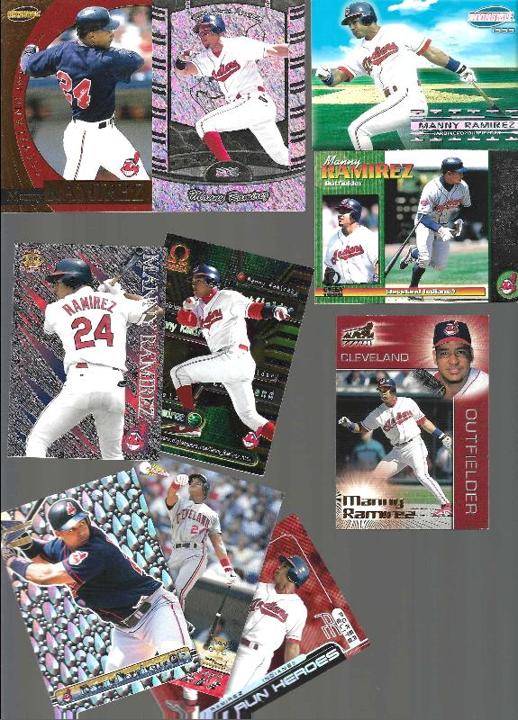 Manny Ramirez -  PACIFIC - Lot of (11) different w/(5) Insert cards  cards value