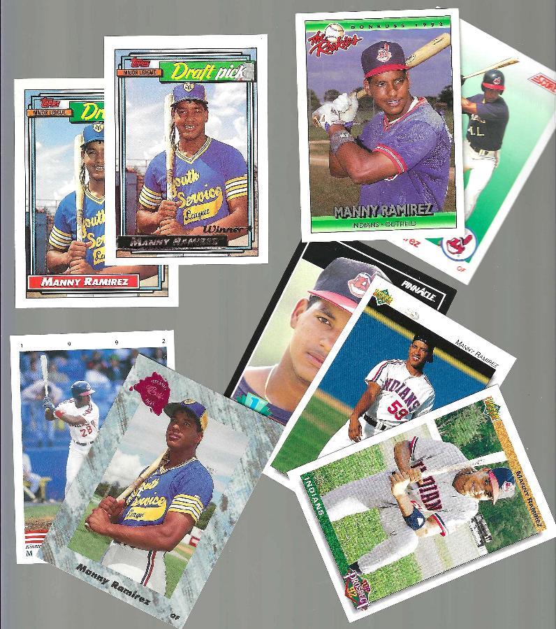 Manny Ramirez -  Lot of (9) ROOKIES - All different !!!  cards value