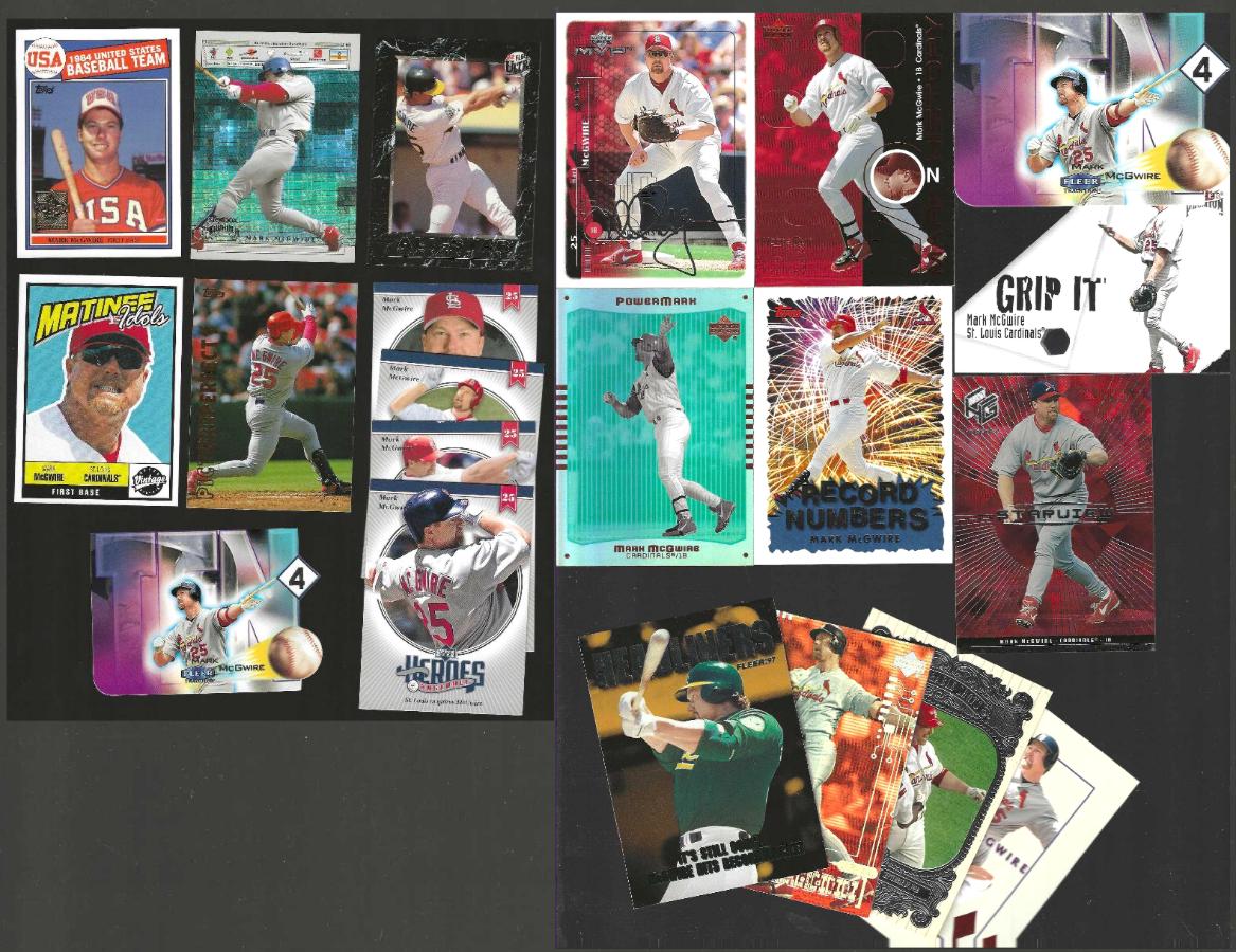 Mark McGwire - 1992-2002 Inserts - Lot of (21) Different  cards value