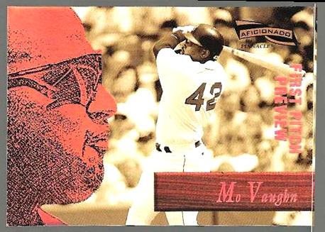 Mo Vaughn - 1996 Aficionado FIRST PITCH PREVIEW/PROMO (Red Sox)  cards value