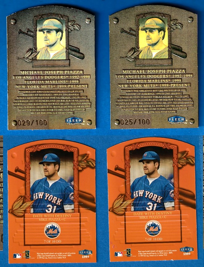Mike Piazza - 1999 Fleer Tradition Date With Destiny #7 [#/100]  cards value