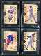1996 UDA/Up.Deck NATIONAL HEROES-Lot (4) Die-Cut JUMBOs in ACRYLICS[#/5000]