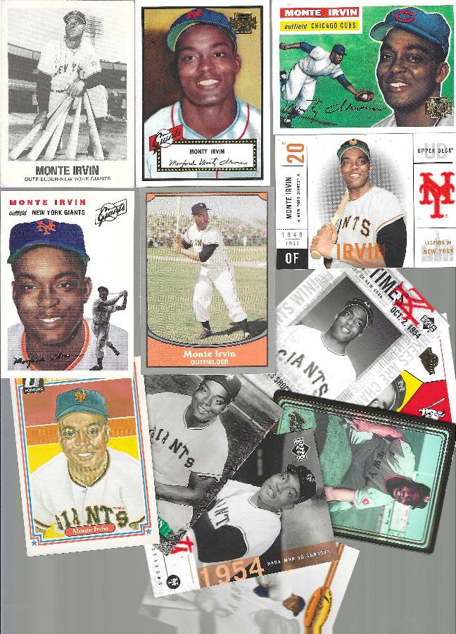 Negro League: Monte Irvin - Lot of (13) different (1977-2007) (Giants,HOF)  cards value