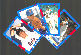 Nolan Ryan -  1990 BRODERS - Blue with Red Stripe - 4-card set
