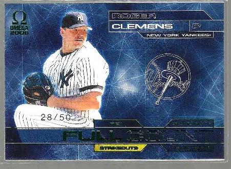 Roger Clemens - 2000 Omega Full Count #15 GREEN [#/50] (Yankees)  cards value