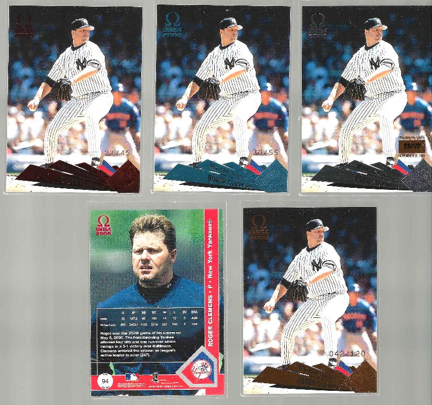 Roger Clemens - 2000 Pacific Omega #94 PREMIERE DATE [#/77] (Yankees)  cards value