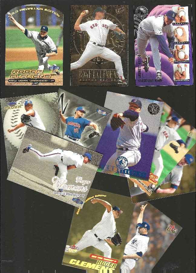Roger Clemens -  1995-2001 Ultra GOLD MEDALLIONS - Lot of (11) diff.  cards value